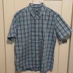 Sonoma Blue and Green Casual Button Down Shirt